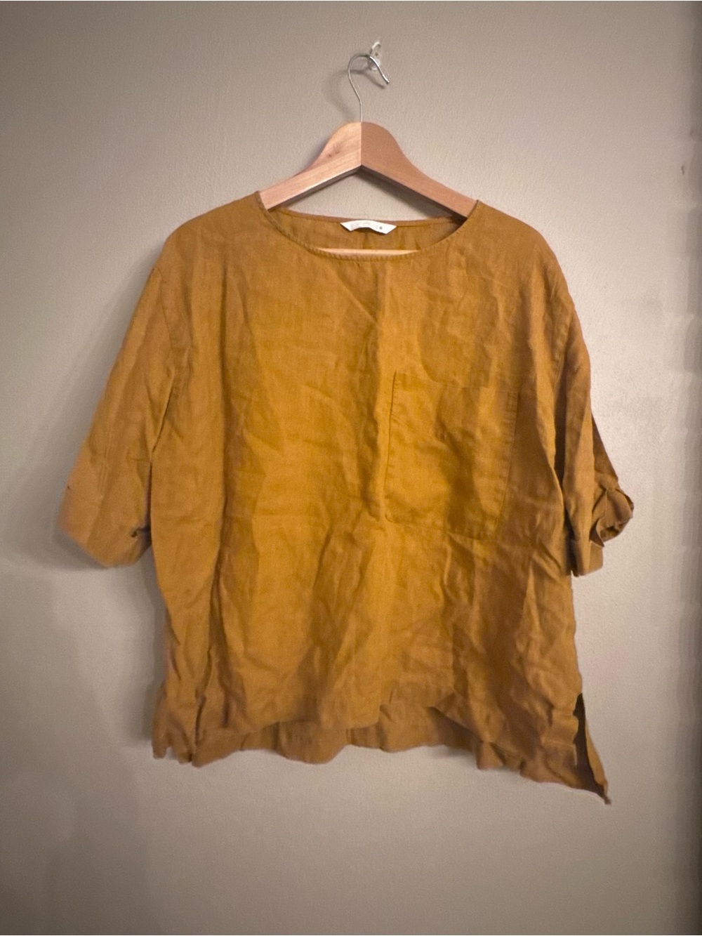 ZARA Relaxed Linen Top - Picture 2 of 5